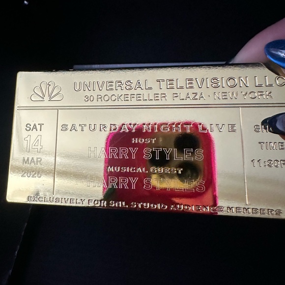 Harry Styles Saturday Night Live Engraved Golden Ticket - LIMITED EDITION - Picture 3 of 3
